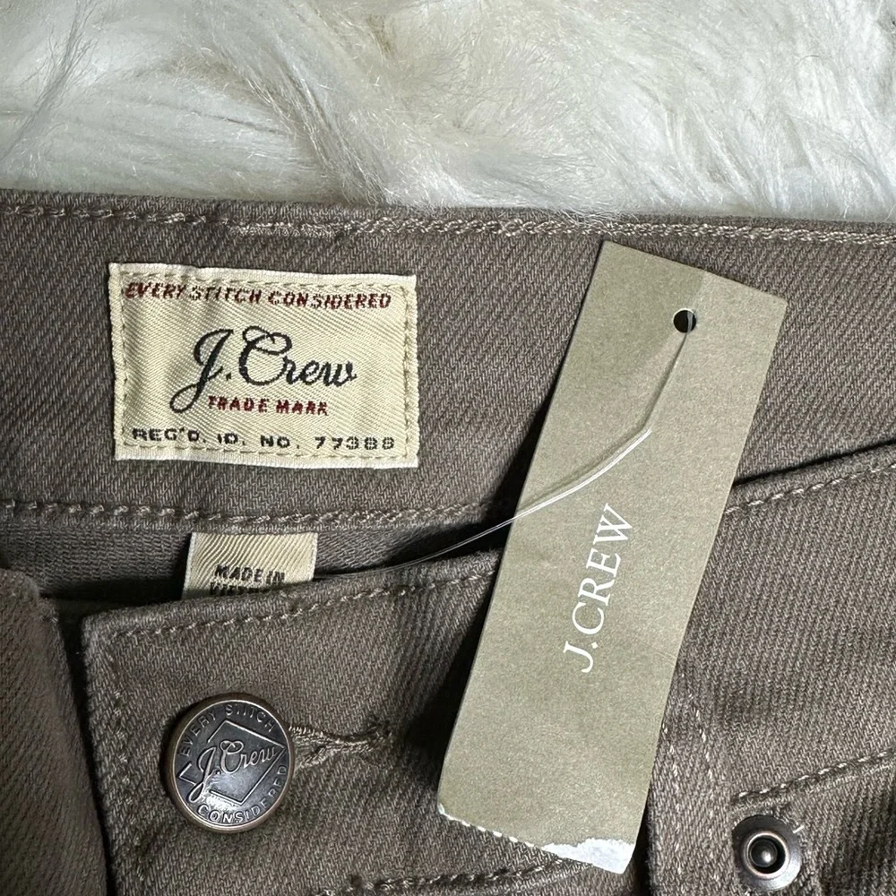 Nwt J. Crew Men's Taupe‎ gray Straight Jeans